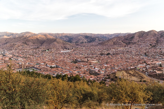 View of Cusco seen from Sacsayhuaman.