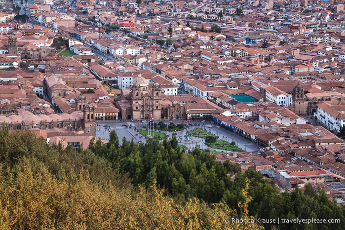 View of Cusco seen from Sacsayhuaman.