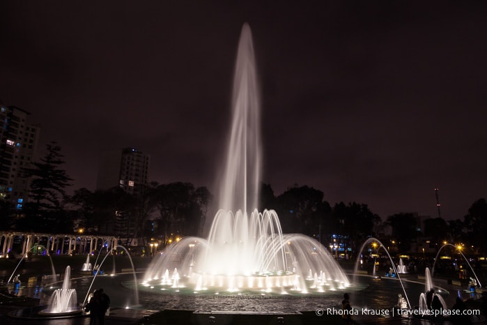 Visiting the Magic Water Circuit in Lima- A Night of Fountains, Colour and Lights