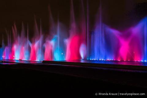 Visiting the Magic Water Circuit in Lima- A Night of Fountains, Colour and Lights