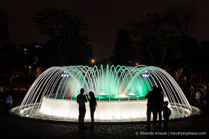 Visiting the Magic Water Circuit in Lima- A Night of Fountains, Colour and Lights