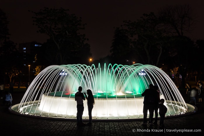 Visiting the Magic Water Circuit in Lima- A Night of Fountains, Colour and Lights