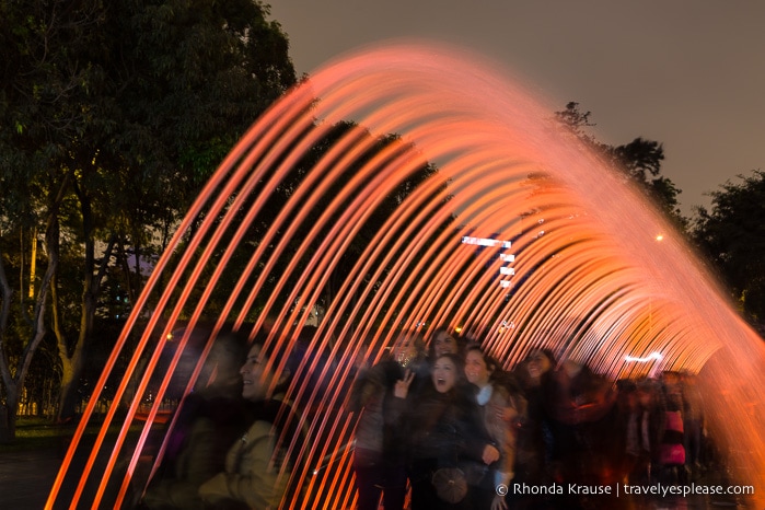 Visiting the Magic Water Circuit in Lima- A Night of Fountains, Colour and Lights