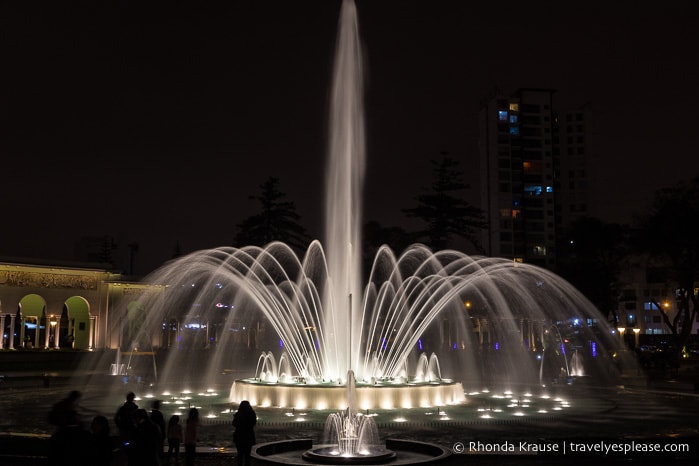 Visiting the Magic Water Circuit in Lima- A Night of Fountains, Colour and Lights