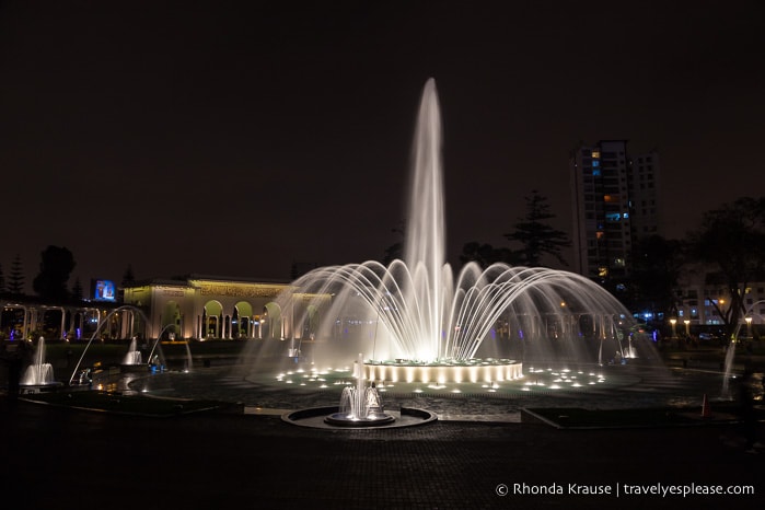 travelyesplease.com | Visiting the Magic Water Circuit in Lima- A Night of Fountains, Colour and Lights