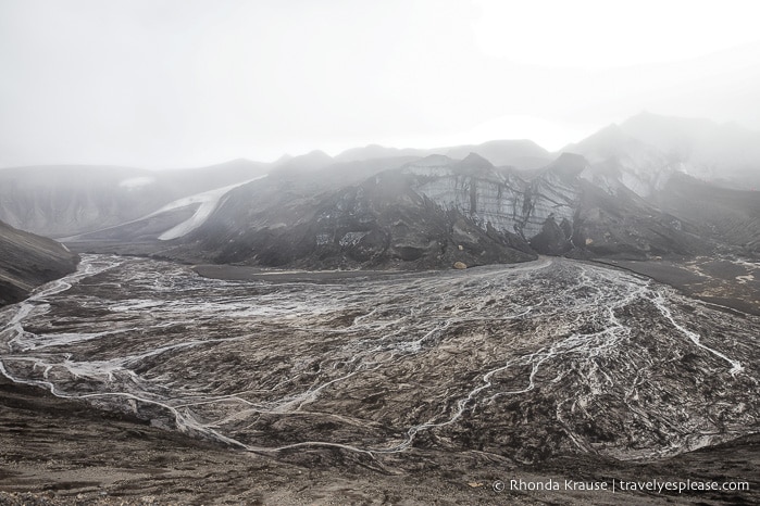 Crater at Deception Island, seen during an Antarctica cruise