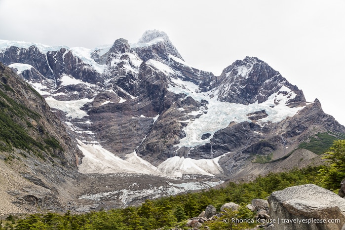 Cerro Paine Grande and the French Glacier in the French Valley of Torres del Paine National Park