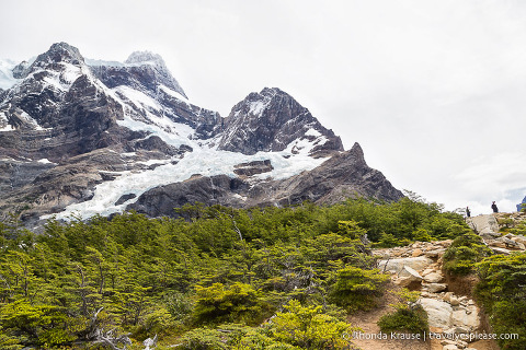Cerro Paine Grande and the French Glacier at Mirador Frances in the French Valley