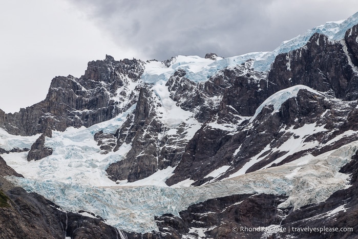 Closeup of the French Glacier in the French Valley