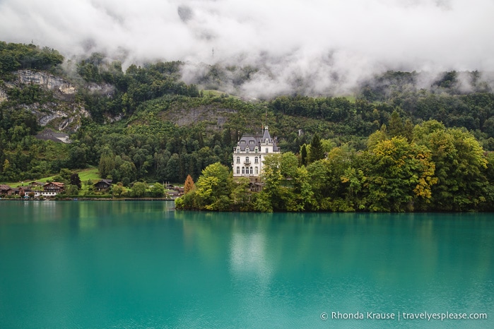 Castle in Iseltwald on Lake Brienz