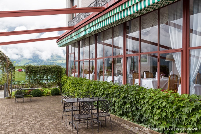 Patio at Grand Hotel Giessbach