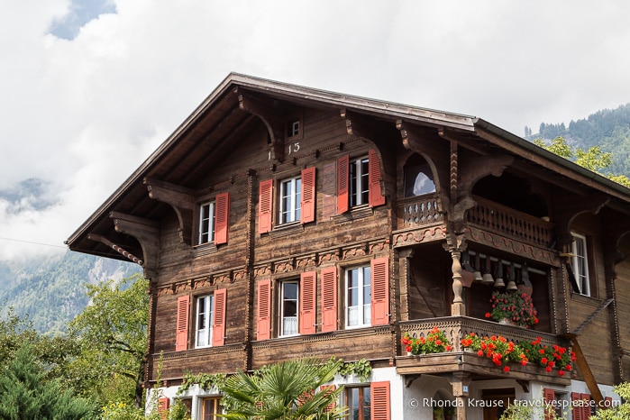 Wooden chalet in Brienz, Switzerland