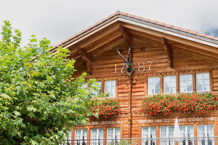 House with wood carving in Brienz