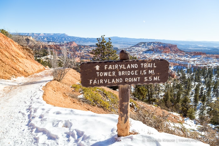 Fairyland Loop trailhead