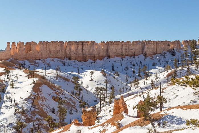 View of the Chinese Wall from Fairyland Loop Trail