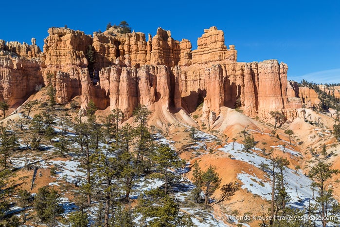 Wall of hoodoos on Fairyland Loop Trail