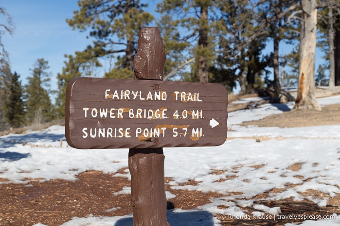 Sign at Fairyland Point