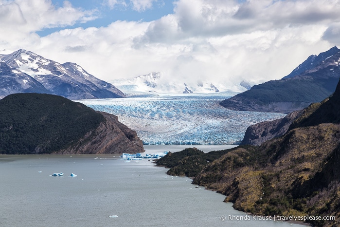Grey Glacier as seen from Mirador Lago Grey