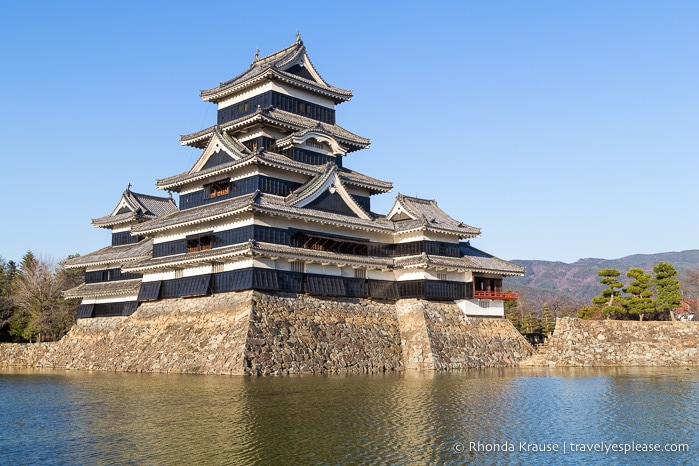 Matsumoto Castle overlooking the moat