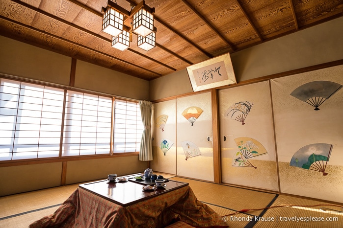 Room at a temple accommodation in Koyasan