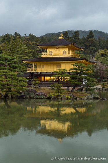 Kinkaku-ji Temple reflecting in the water