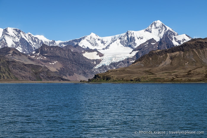 Mountains and glaciers in Cumberland East Bay- South Georgia Island