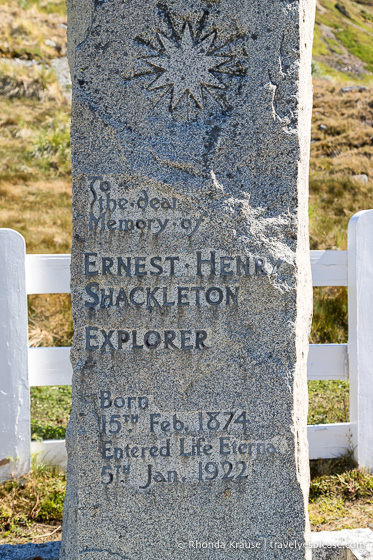 Ernest Shackleton's grave headstone