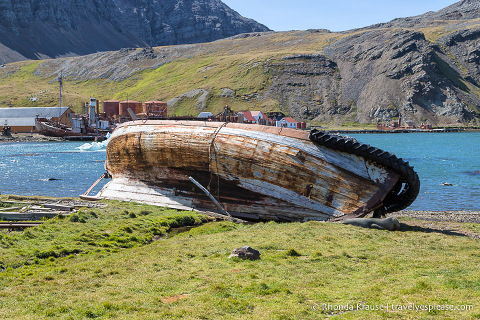 Old boat on its side at Grytviken
