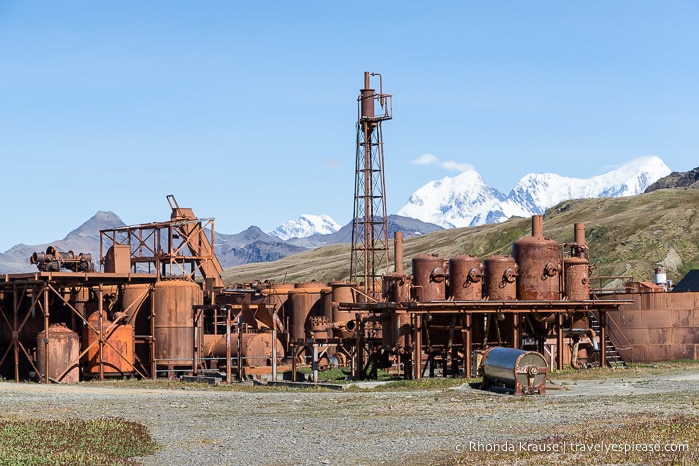 Machinery and equipment at the Grytviken whaling station