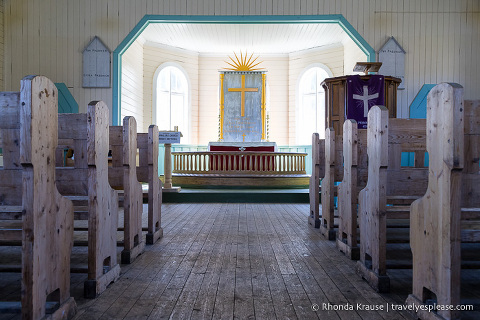 Interior de la Iglesia Grytviken