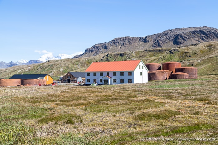 Building and tanks at Grytviken whaling station