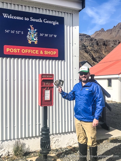 Las postales se envían desde Grytviken Post