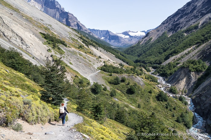 Hiking in the Ascencio Valley, a W Trek day hike.