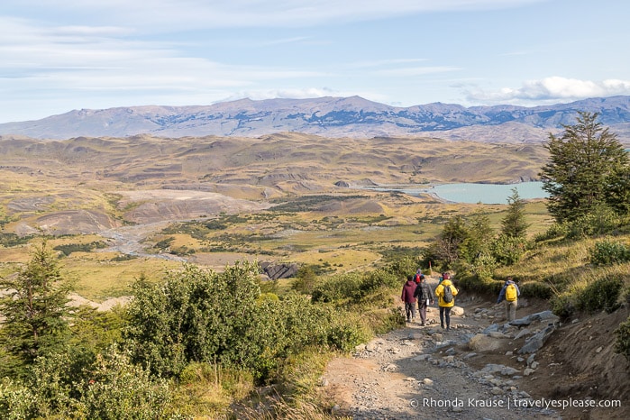 Hiking a section of the W in Torres del Paine National Park.