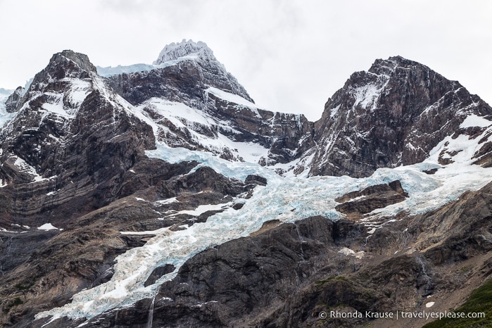 Close up of the French Glacier.