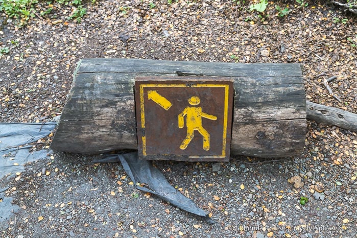Hiking sign.