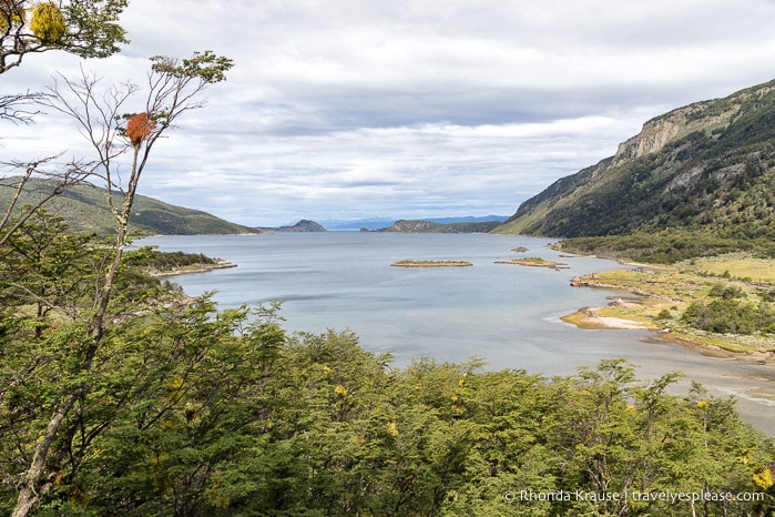 View of Lapataia Bay as seen from Mirador Lapataia.