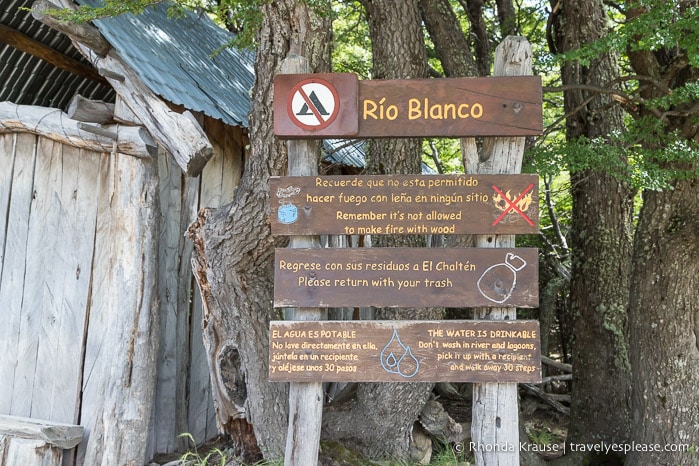 Sign at the Rio Blanco rest area.