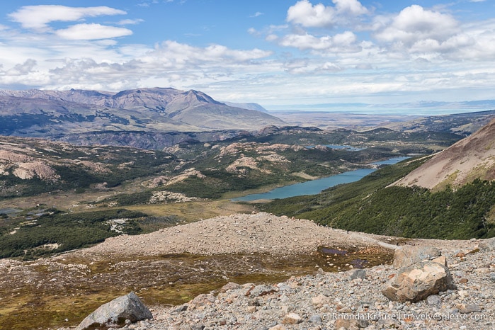 Overlooking the area Mount Fitz Roy Trail passes through.