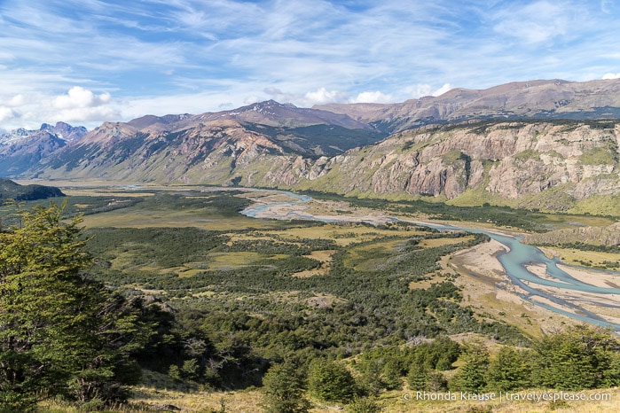 Overlooking Rio de las Vueltas.