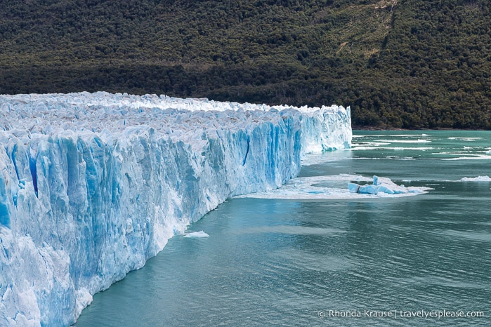 The north face of the glacier's terminus.