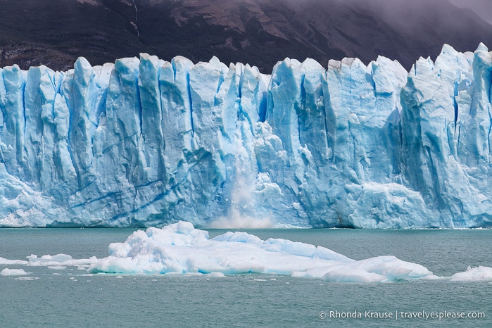 Perito Moreno Glacier calving.