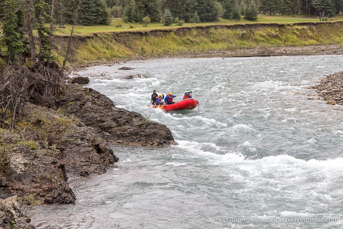 Rafting on the Red Deer River.
