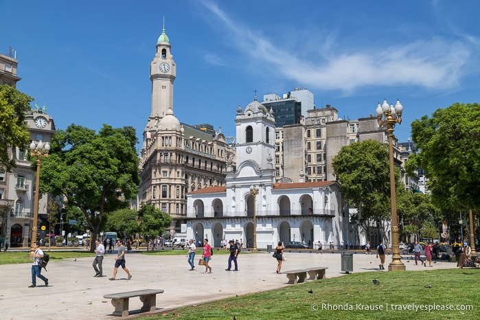 The Cabildo in Plaza de Mayo, Buenos Aires.