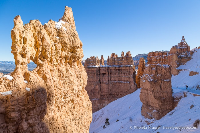 Rock walls along Navajo Loop Trail