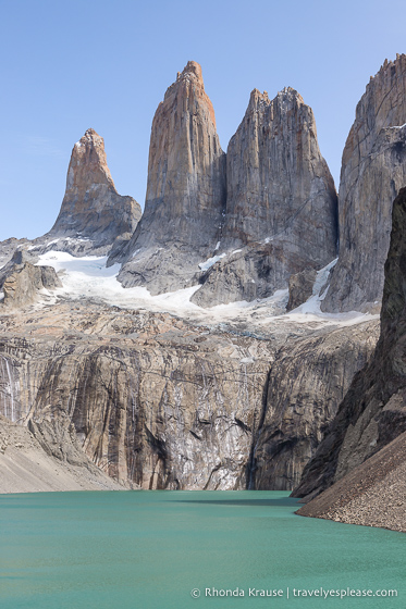 The towers in Torres del Paine National Park.