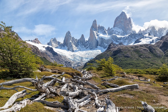 Glacier below Mt. Fitz Roy