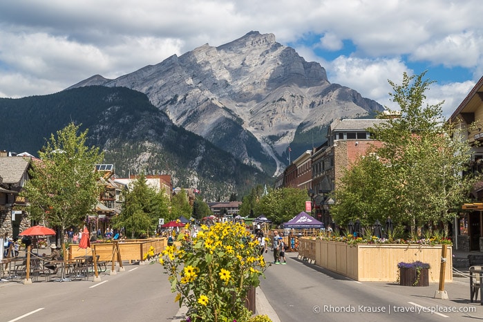 Banff Ave in the Town of Banff.