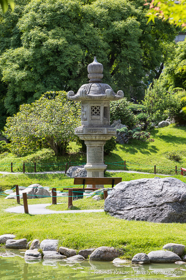 Large stone lantern.