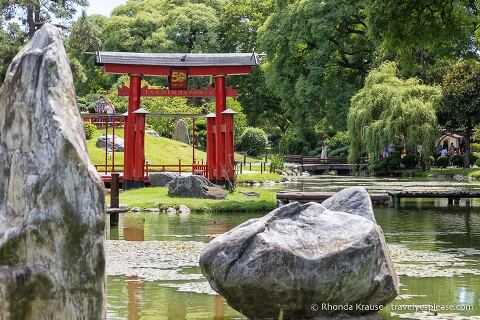 Torii gate at the Japanese Garden in Buenos Aires.